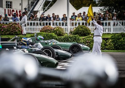 drivers ready on grid Goodwood Revival