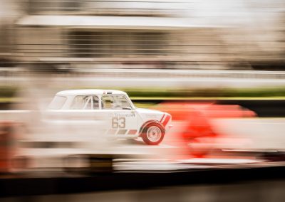 racing mini with speed blur effect