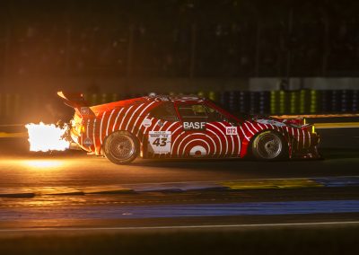 BASF-BMW-M1-spitting-flames-Le-Mans-Classic