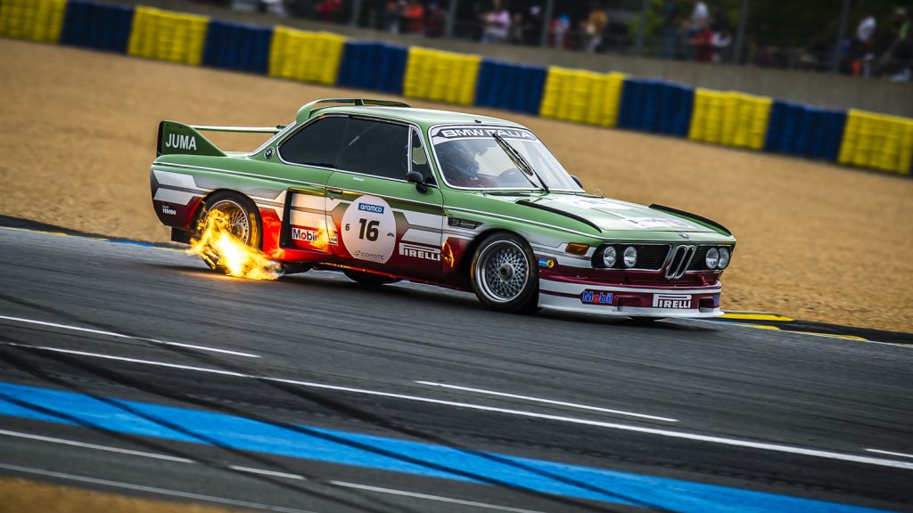 Le-mans-classic-bmw-exhaust-flames