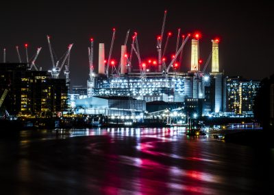 London-battersea-power-station-construction-cityscape-night