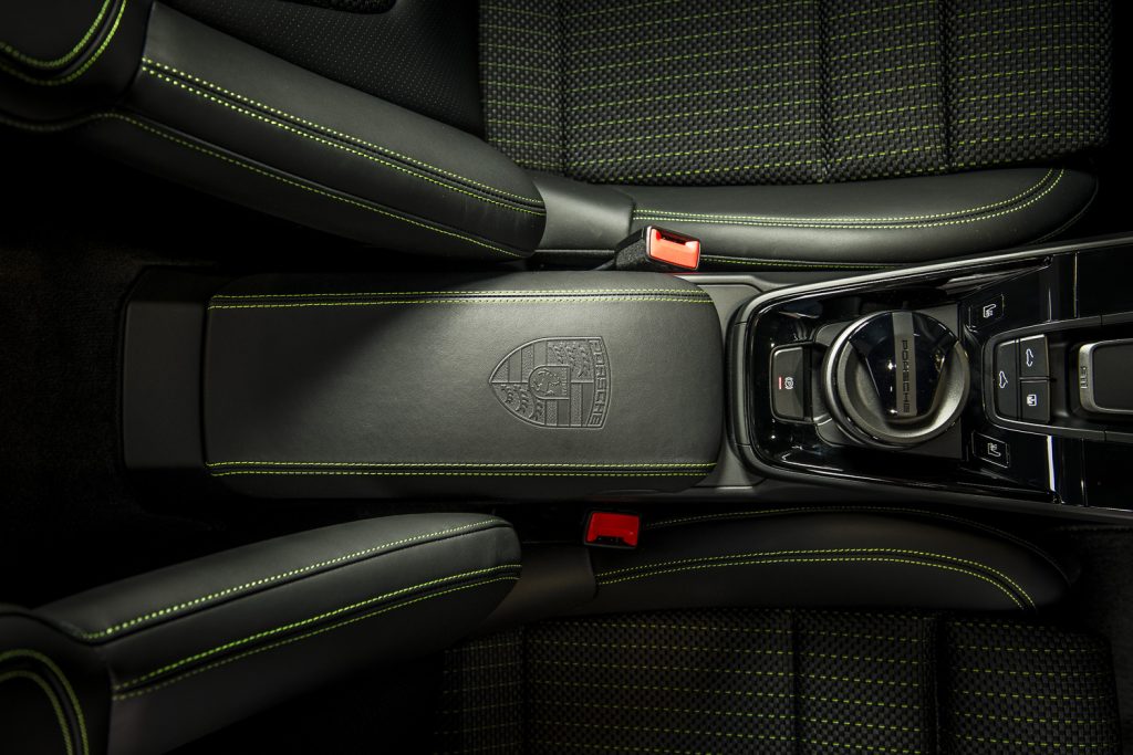 porsche-911-centre-console-overhead-green